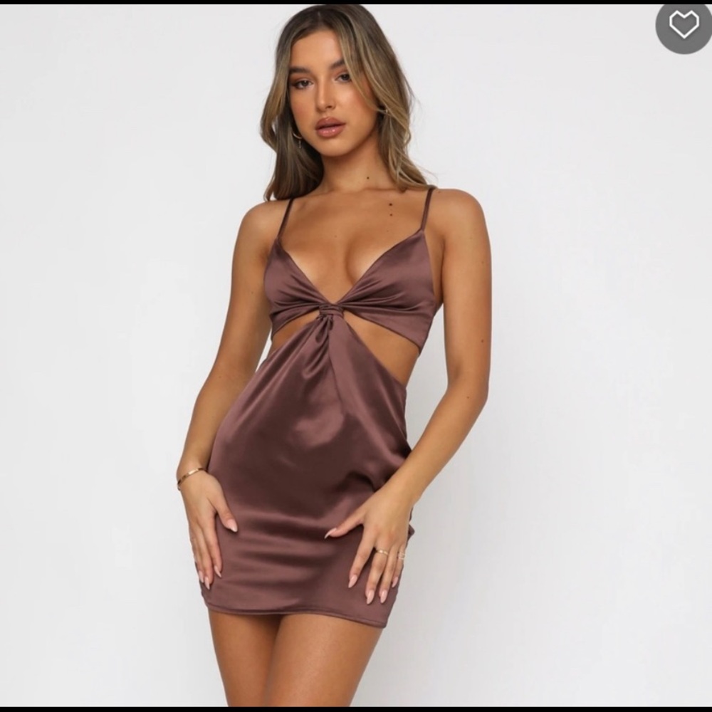 NWT White Fox Boutique Brown Cutout Dress